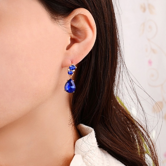 **ELIANA* 3-Pc Blue x Gold Fashion Jewelry Set - Picture 4 of 4